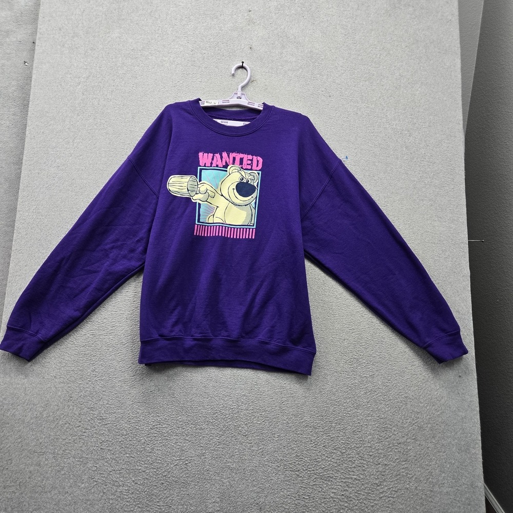 Disney Parks Men Sweatshirt XL Purple Lotso Toy Story Logo Print